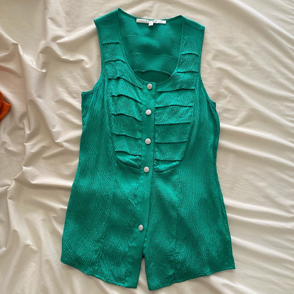 Walter 100% silk green blouse